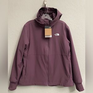 THE NORTH FACE Shelbe Raschel Fleece Hooded Jacket Midnight Mauve Womens Large